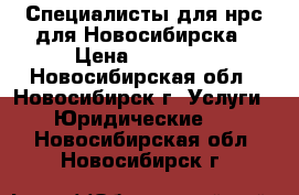 Специалисты для нрс для Новосибирска › Цена ­ 15 000 - Новосибирская обл., Новосибирск г. Услуги » Юридические   . Новосибирская обл.,Новосибирск г.